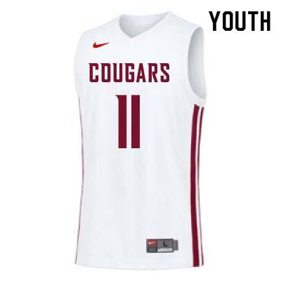 Youth #11 Aron Baynes Washington State Cougars College Basketball Jerseys Sale-White - Click Image to Close